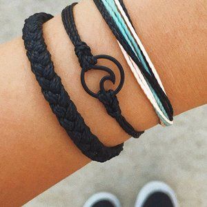 NEW 3pcs Adjustable Friendship Strand Bracelet Set